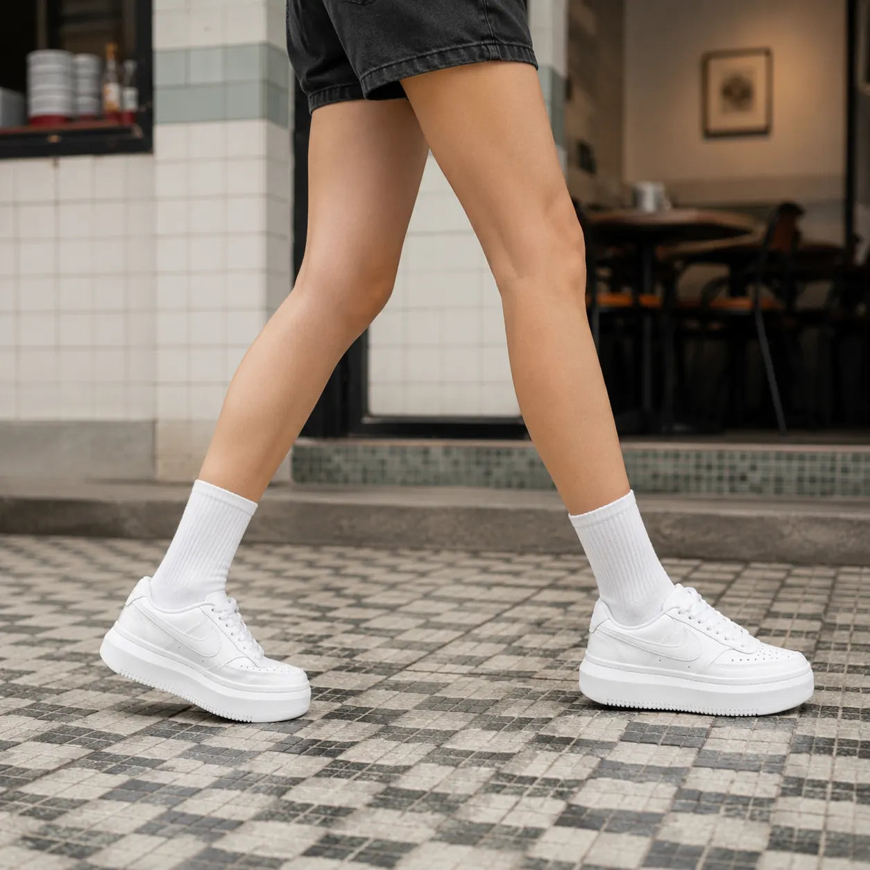 Nike Court Vision Alta Low Triple White — Rescued #1