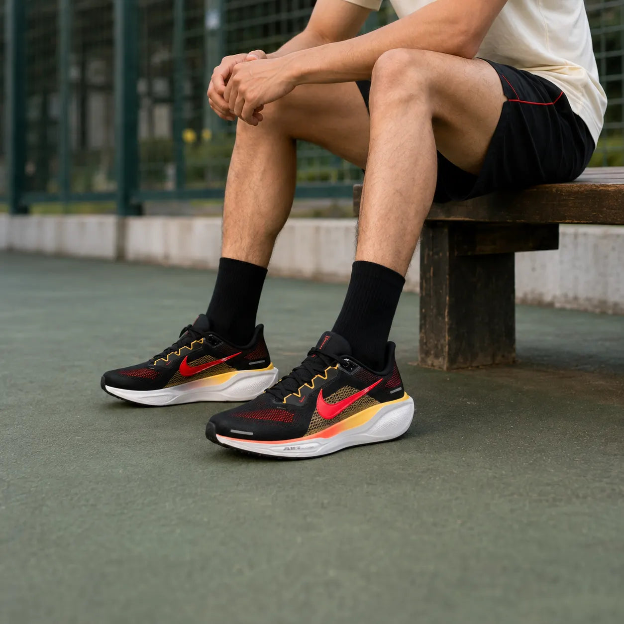 Nike Pegasus 41 Running Shoes Black Red — Rescued #1