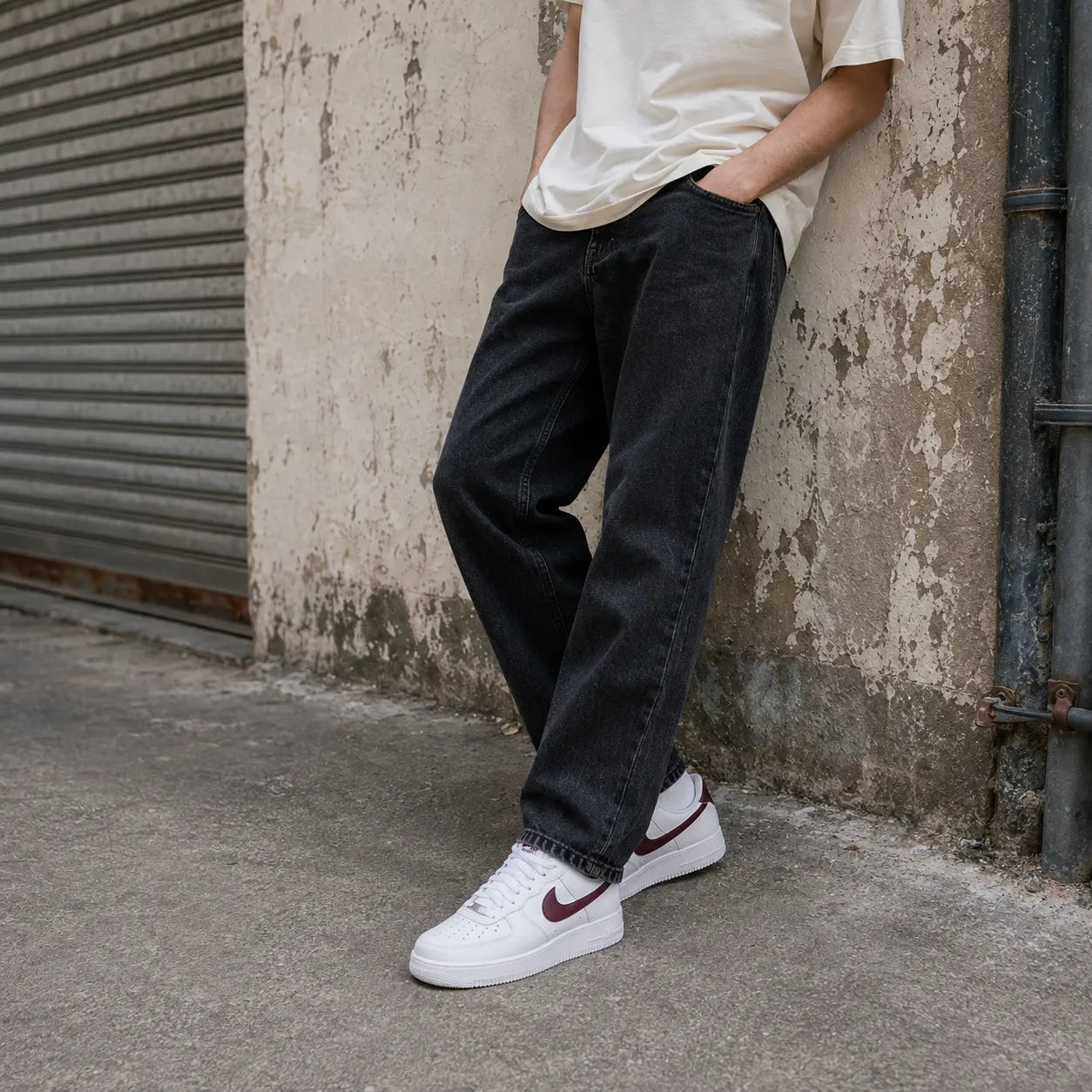 Nike Air Force 1 Low '07 White Burgundy Crush — Rescued #1