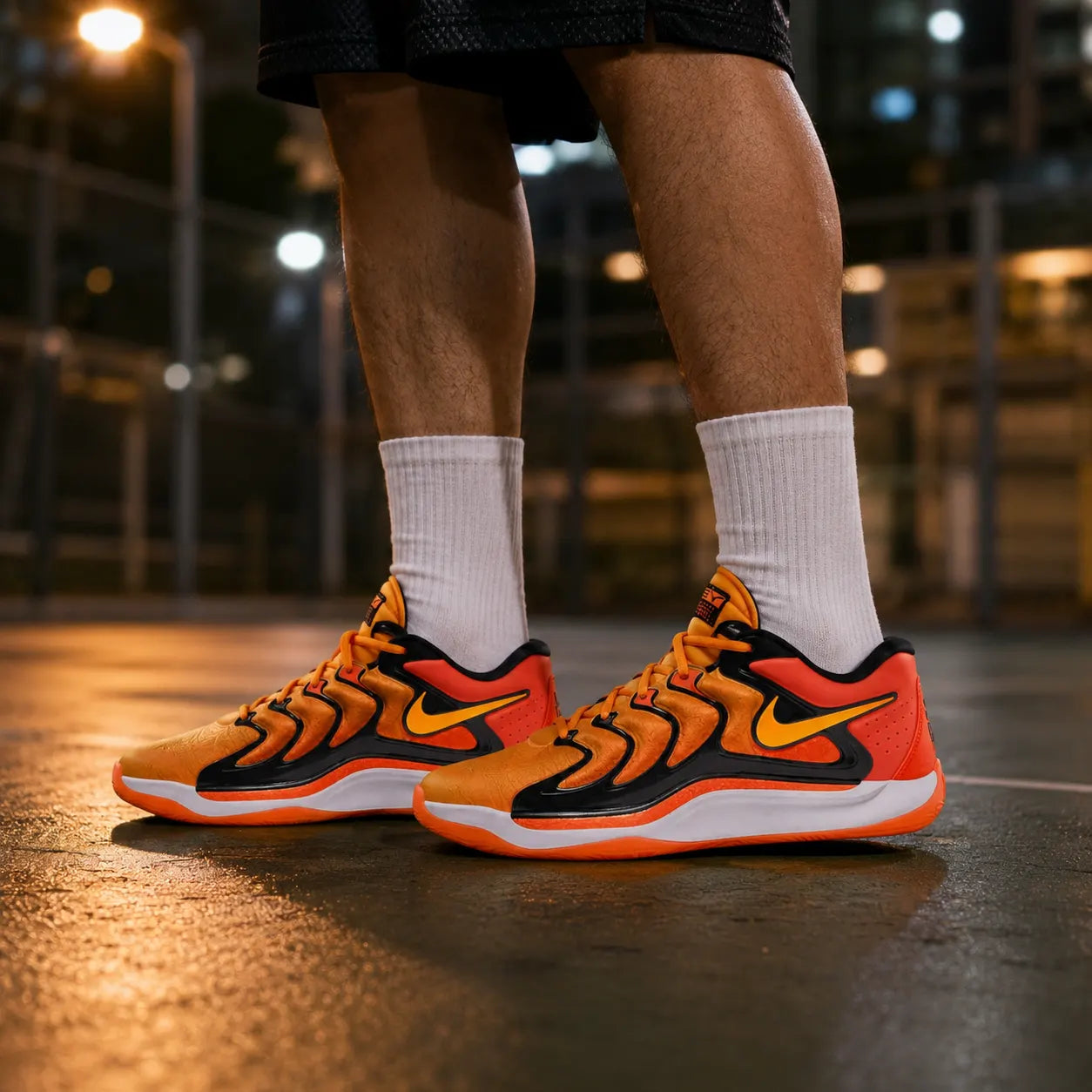 Nike KD 17 Slip Resistant Abrasion Resistant Low top Basketball Shoes Orange — Rescued #1