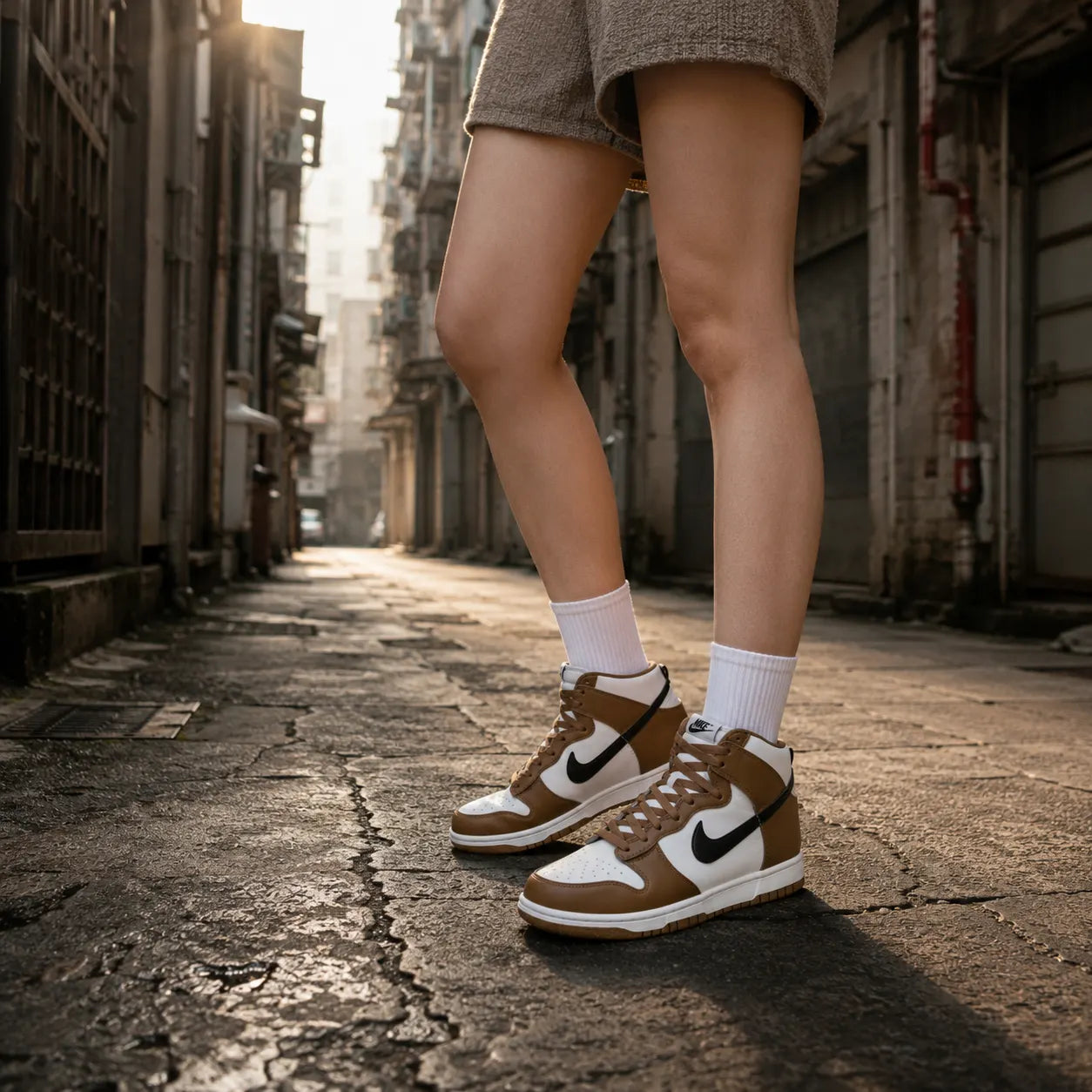 Nike Dunk High Next Nature Light British Tan — Rescued #1