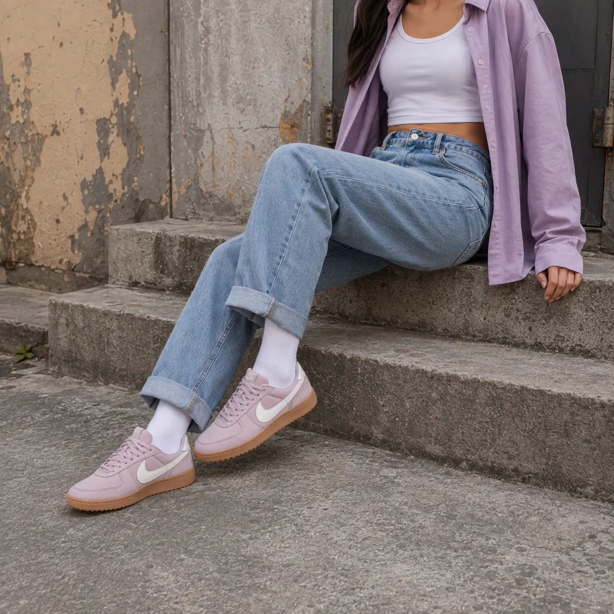 Nike Field General Platinum Violet Gum Dark Brown Sail — Rescued #1