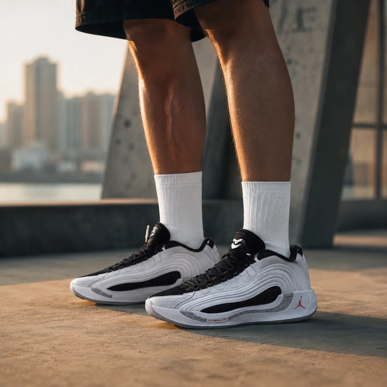 Jordan Luka 4 Abrasion Resistant Low top Basketball Shoes Black White — Rescued #1