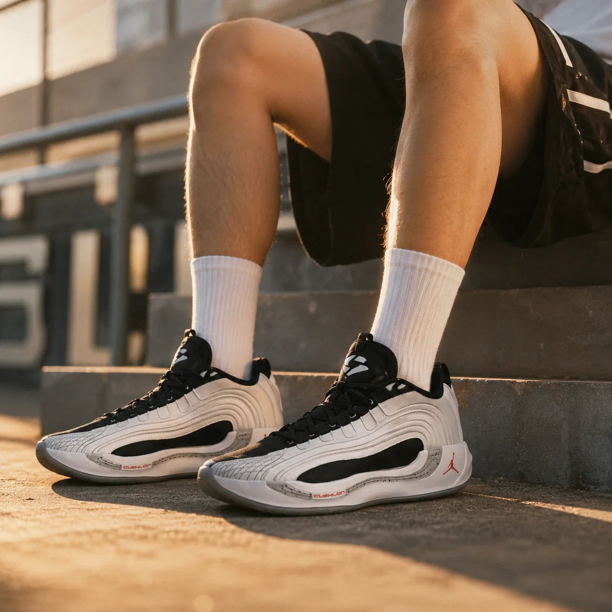 Jordan Luka 4 Abrasion Resistant Low top Basketball Shoes Black White — Rescued #1