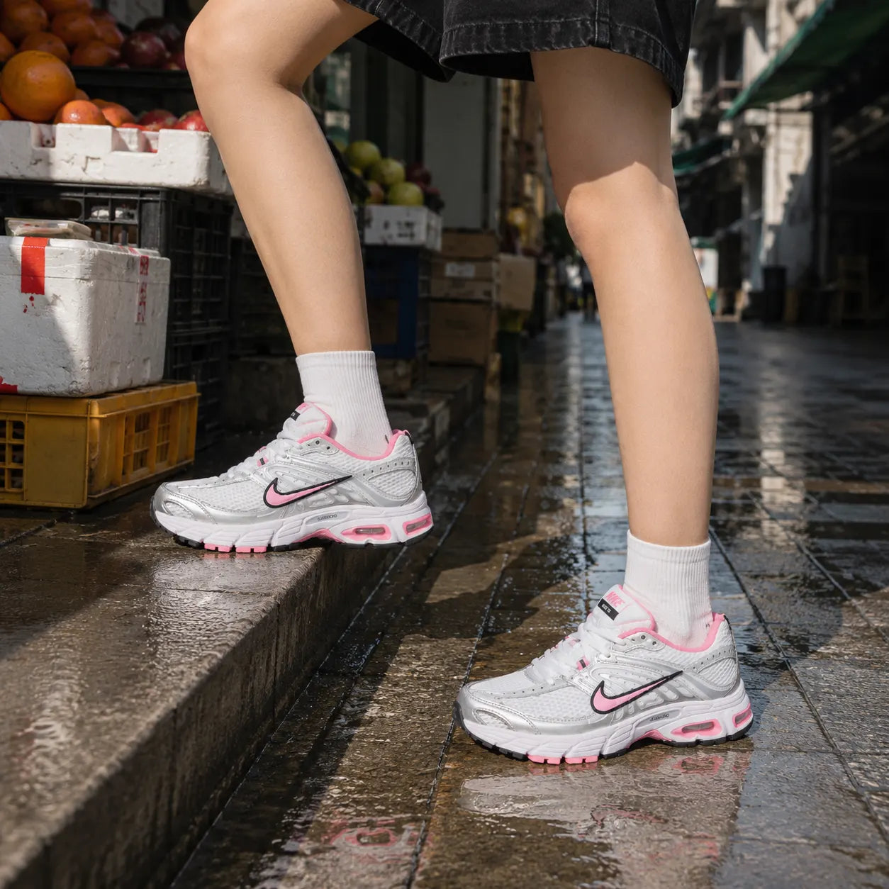 Nike Air Max Moto 2K Abrasion Resistant Low top Long Distance Running Sprint Running Shoes Silver Pink — Rescued #1
