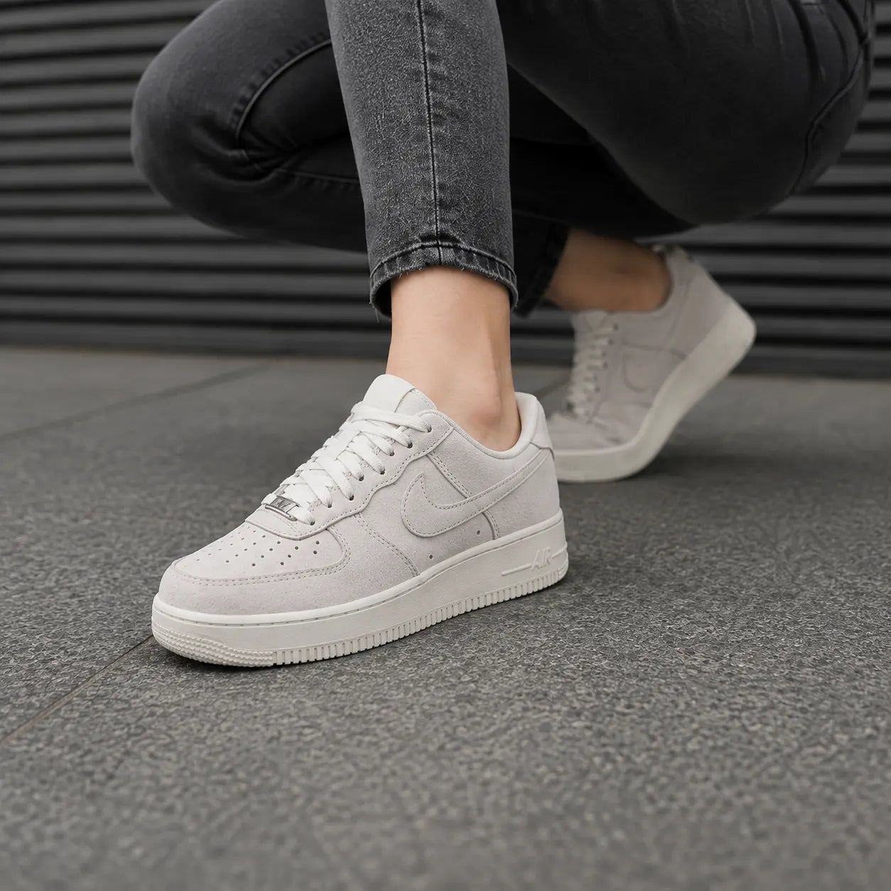 Nike Air Force 1 Low '07 Se Sail Glittery Suede — Rescued #2