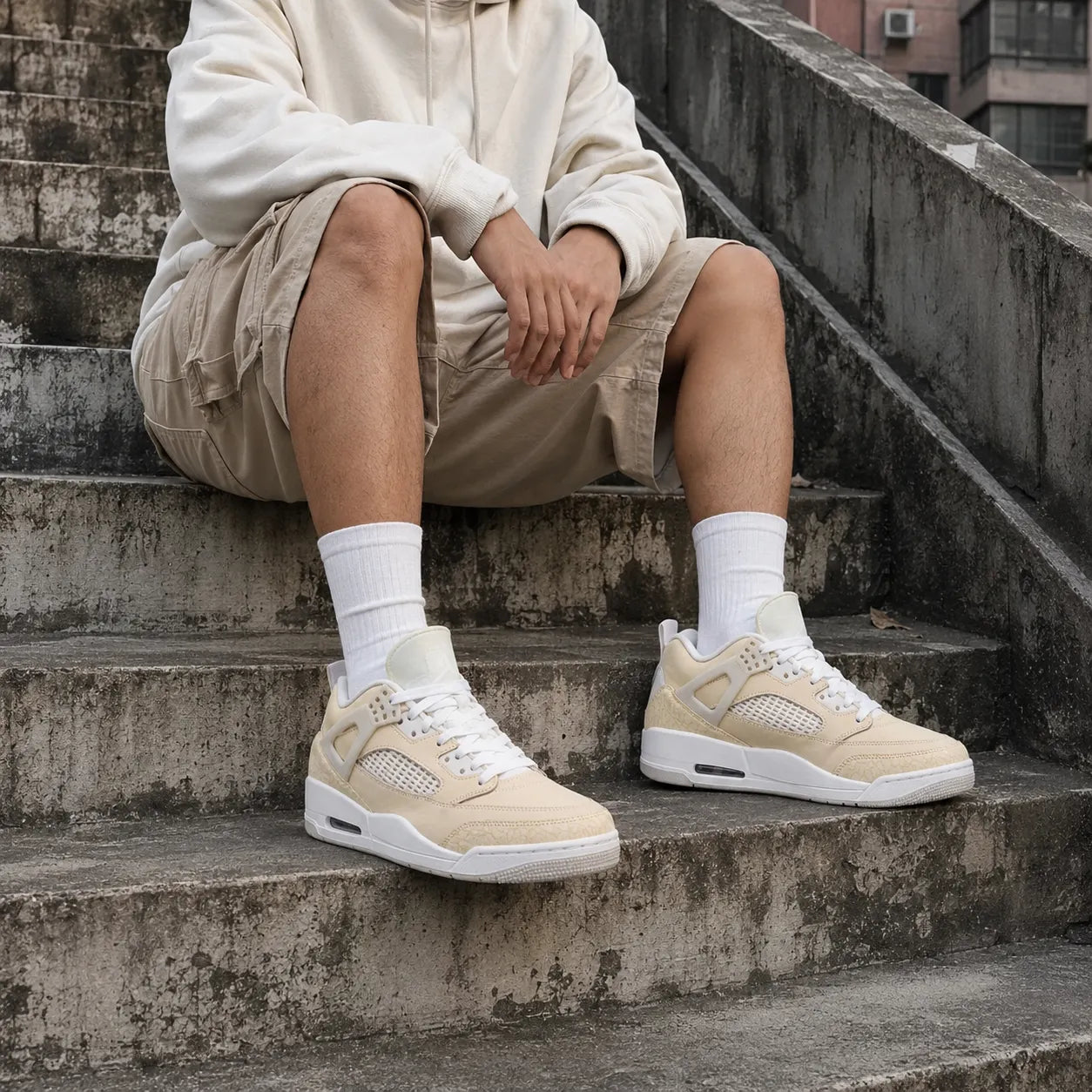 Jordan Spizike Low Sanddrift White — Rescued #1