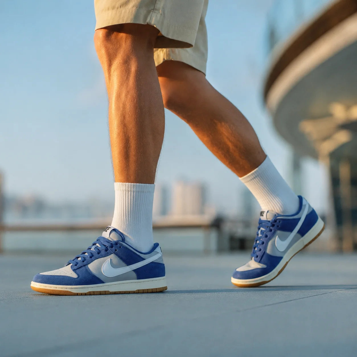 Nike Dunk Cushioning Low top Skateboard Shoes Blue White — Rescued #1