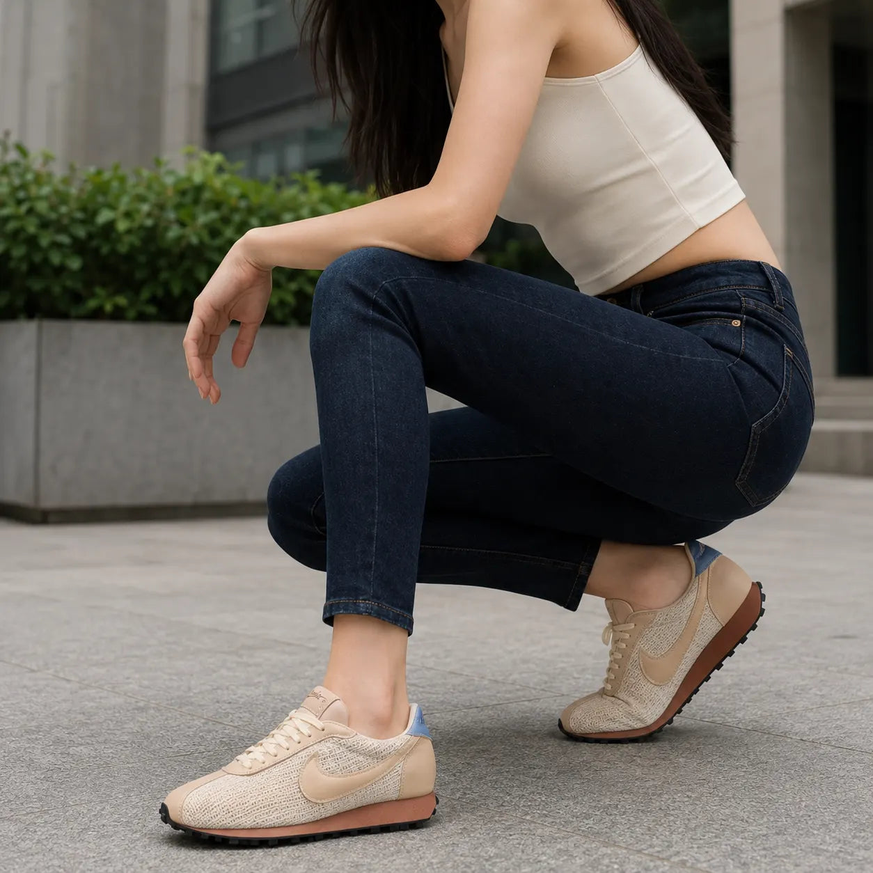 Nike LD 1000 Low top Casual Long Distance Running Shoes Brown — Rescued #1