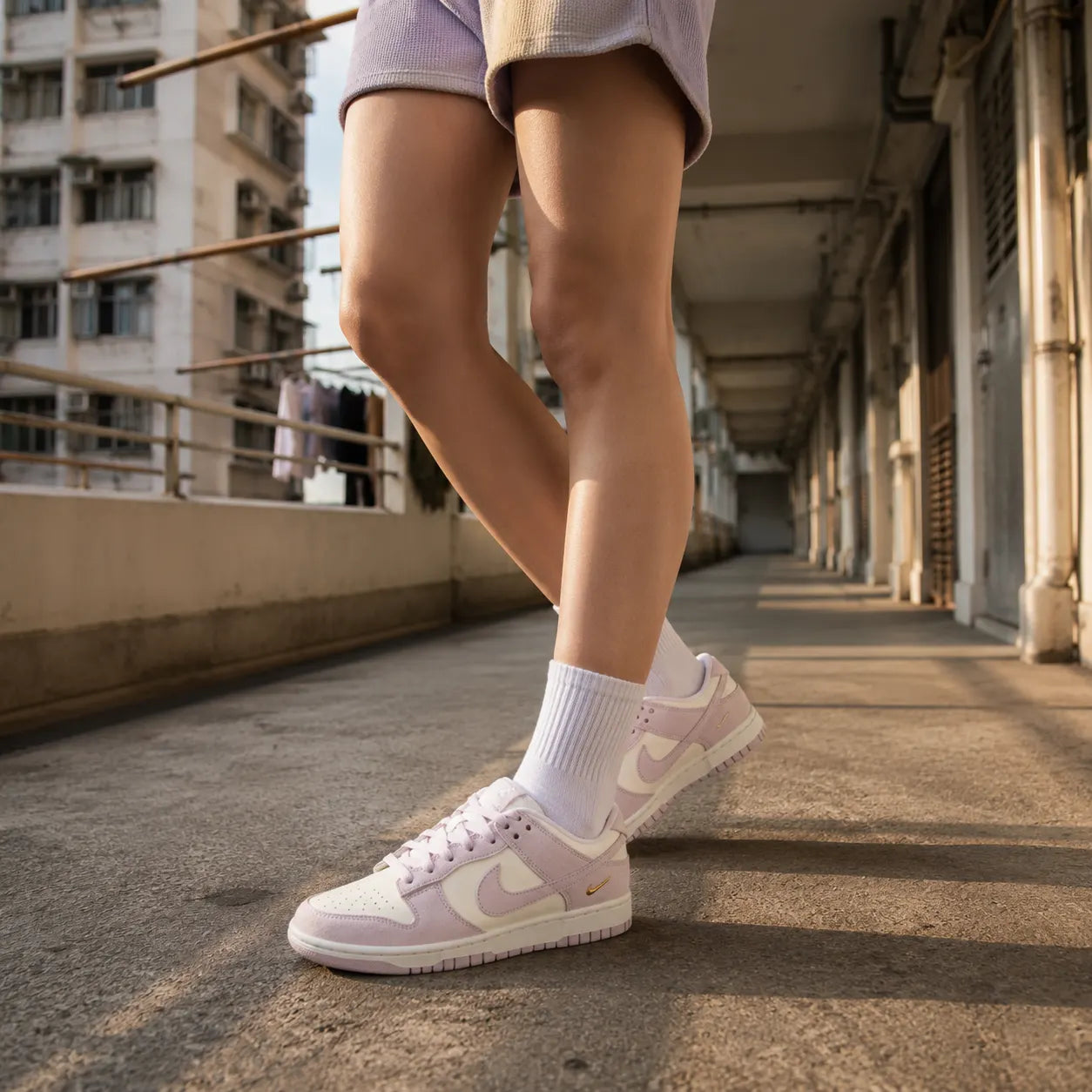 Nike Dunk Synthetic Leather, Leather Cushioning Low top Skateboard Shoes White Pink — Rescued #1