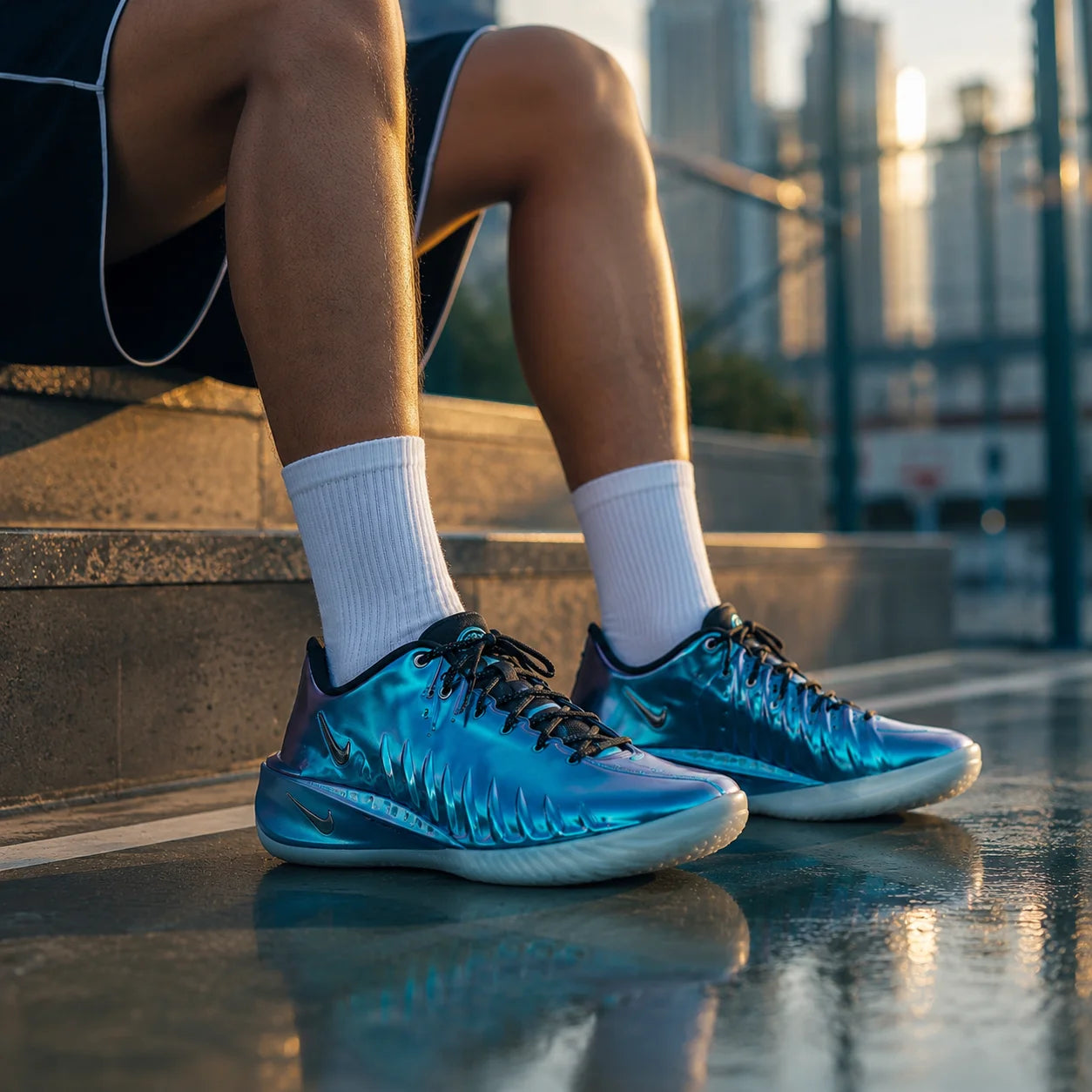 Nike G.T. Cut 4 Basketball Shoes Metal Lake Blue — Rescued #1