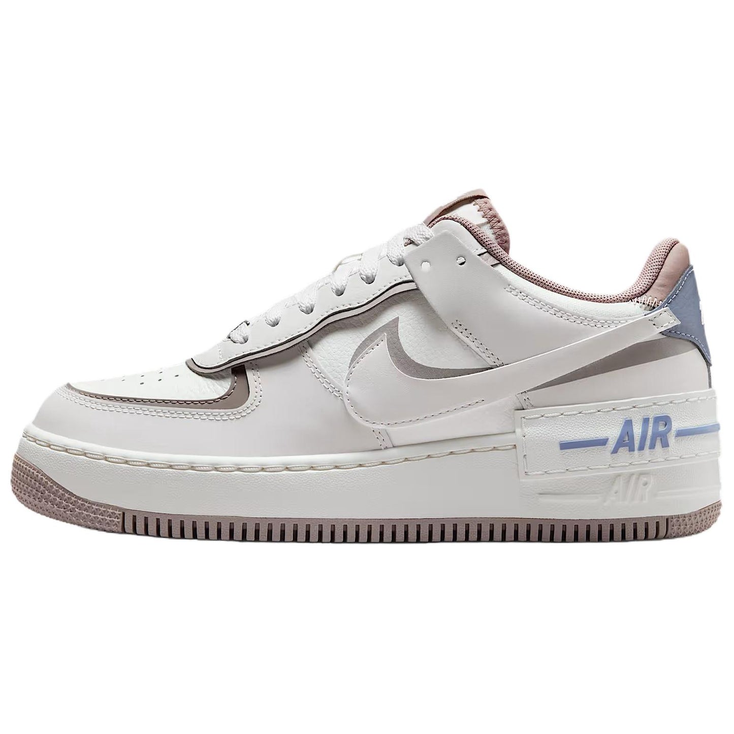 Nike AF1 Shadow Leather Cushioning Skateboard Shoes Women's Beige