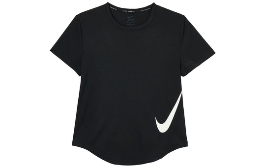Nike T Shirts Women's Black Crew Neck Moderate