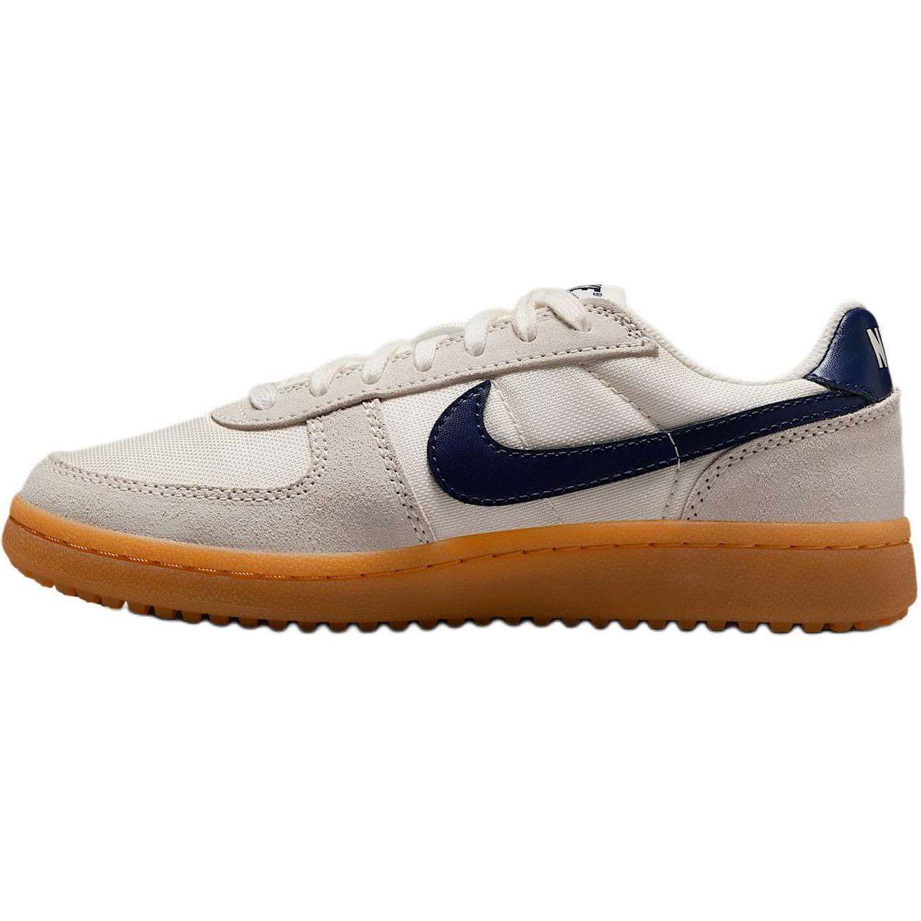 Nike Field General Slip Resistant Abrasion Resistant Low top Kids Lifestyle Shoes Beige/Dark Blue Unisex