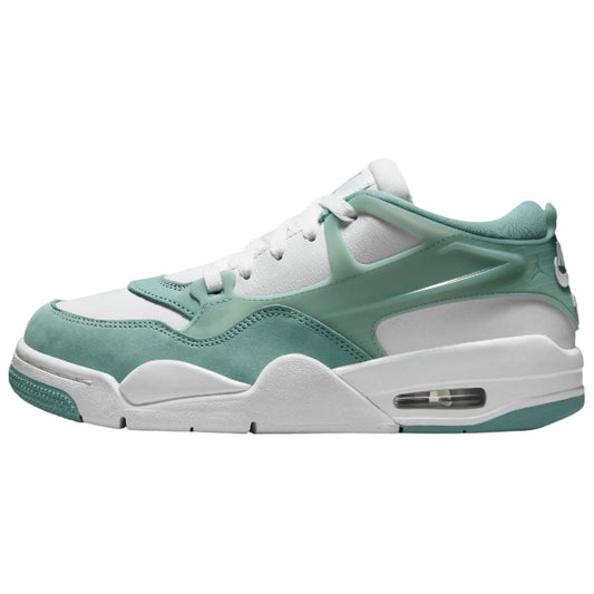 Jordan Air Jordan 4 Slip Resistant Abrasion Resistant Low top Vintage Basketball Shoes Women's White Green