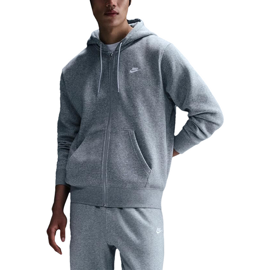 Nike logo-embroidered zip-fastening hoodie