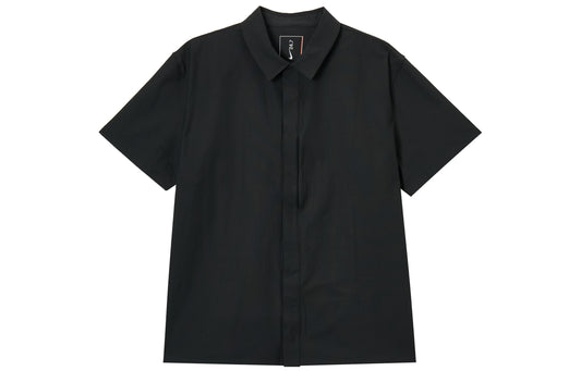 Nike Dri Fit Shirts Men's Black Lapel Moderate Shirt