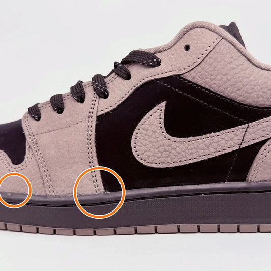 Jordan Air Jordan 1 Cushioning Low top Vintage Basketball Shoes Brown Black — Rescued #1