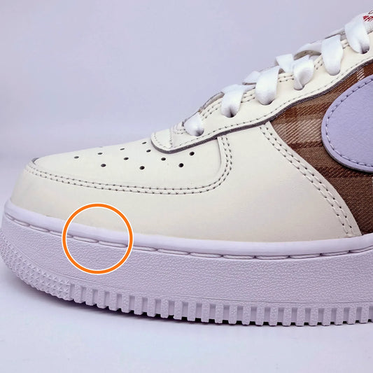 Nike Air Force 1 Leather Abrasion Resistant Abrasion Resistant Low top Skateboard Shoes Beige Brown — Rescued #1