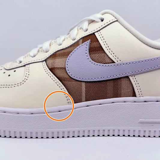 Nike Air Force 1 Leather Abrasion Resistant Abrasion Resistant Low top Skateboard Shoes Beige Brown — Rescued #1