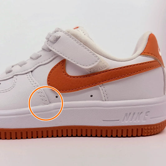 Nike Air Force 1 Low top Kids' Skateboarding Shoes White Orange Children Aged 3 7 Years Old — Rescued #1