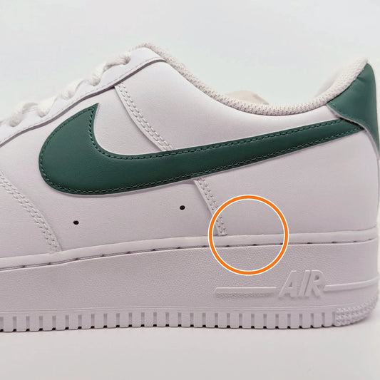 Nike Air Force 1 Slip Resistant Abrasion Resistant Low top Skateboard Shoes Men's White Green — Rescued #1