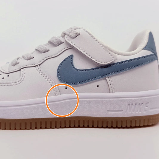 Nike Air Force 1 Slip Resistant Abrasion Resistant Low top Kids' Skateboarding Shoes White/Blue — Rescued #1