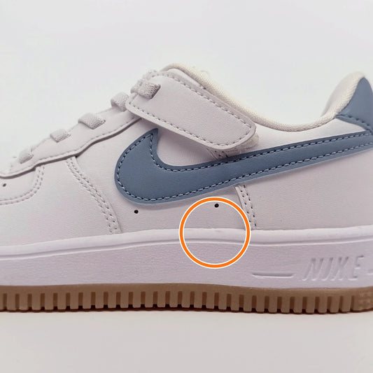 Nike Air Force 1 Slip Resistant Abrasion Resistant Low top Kids' Skateboarding Shoes White/Blue — Rescued #1