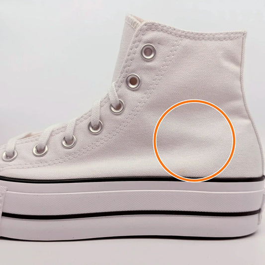 Converse All Star Lift Lightweight High top Canvas Shoes Pure White — Rescued #1