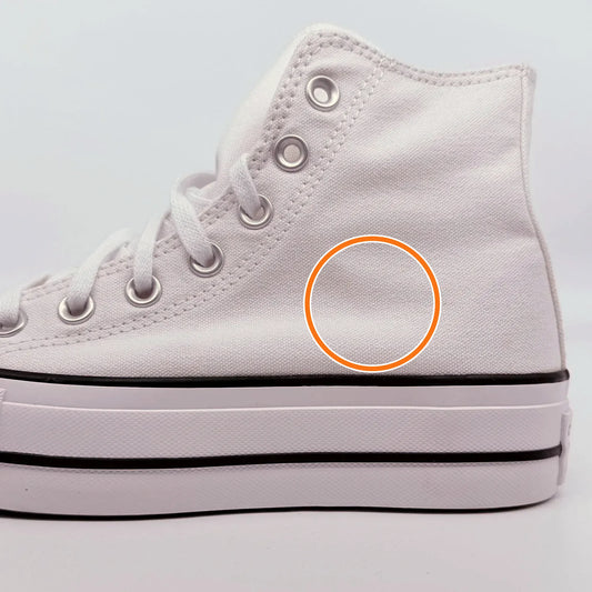 Converse All Star Lift Lightweight High top Canvas Shoes Pure White — Rescued #1